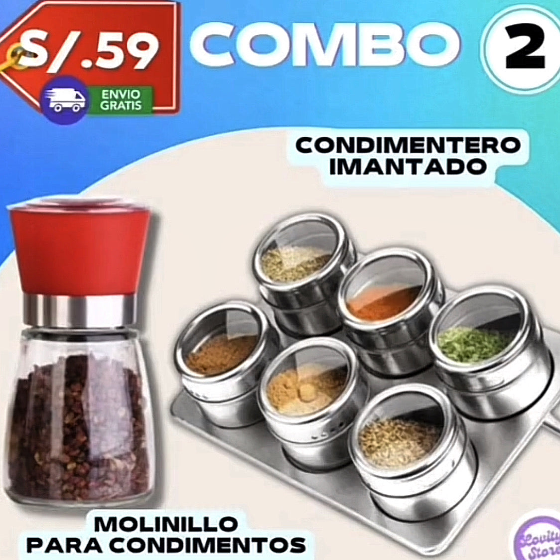 Combo 2: Condimentero Imantado